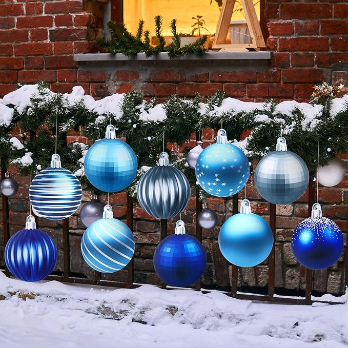 Sumind 10 Pieces Large Christmas Decorations Outdoor Christmas Hanging Ornaments Yard Lawn Signs Round Double Sided Porch Ornaments for Xmas Party Decor(Cool Style)