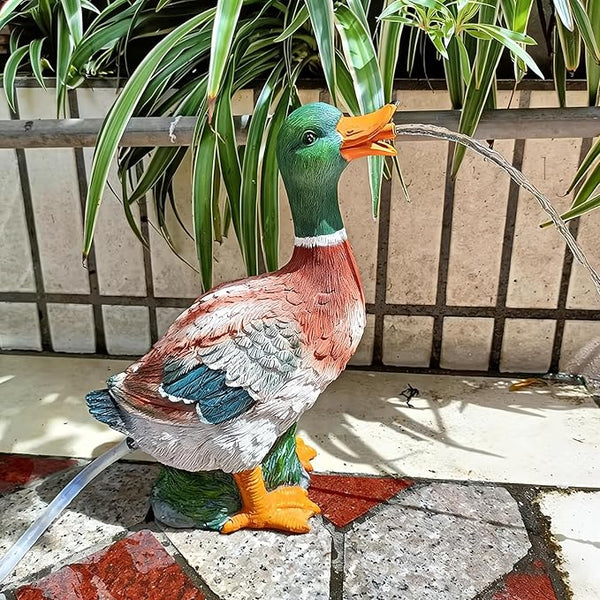 Pond spitters for Small Ponds, Garden Pond Water Feature, Resin Material, Garden Decor for Koi Pond, for Garden, Koi Pond, Patio, or Rockery Landscape Decor Green 23 * 13 * 32cm