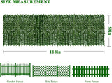 iCover Artificial Ivy Privacy Screen for Fence, 59x118in Strengthened Joint Prevent Leaves Falling Off, Faux Hedge Panels Greenery Vines, Decorative Fences for Outdoor, Garden