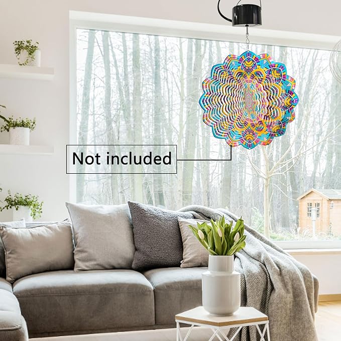 Wind Spinner Motor Plug in,Electric Powered Slow Rotating Motor,Hanging Display Motor for Disco Ball,Baby Crib,Mirror Ball,Spiral,Wind Chime,Sun Catchers Ornament,Garden Decor