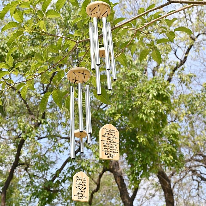 Memorial Wind Chimes - Sympathy & Remembrance Gifts for Loss of Loved Ones