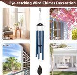 MUMTOP Wind Chimes for Outside - Deep Tone Memorial Sympathy Wind Chimes Outdoor, 38.5 Inch Windchimes Clearance for Garden, Patio,Yard Decor Gift (Blue)