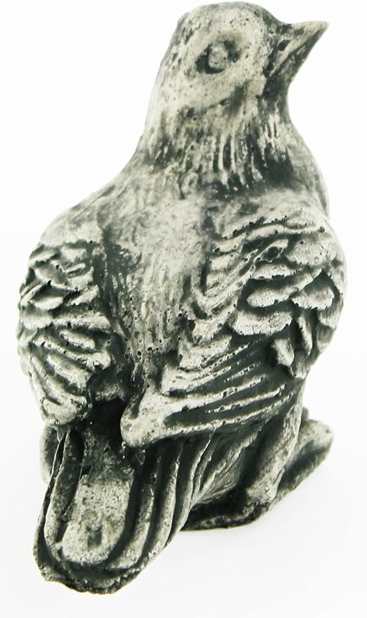 Lark Bird Concrete Statue Cement Birds Figurines Cast Stone Bird Bath Figure Back Yard Art