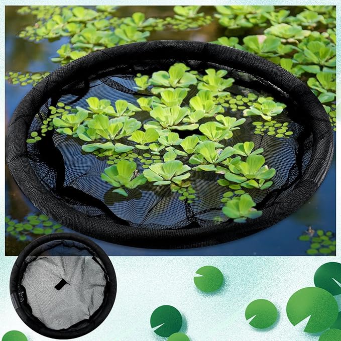 Diameter Fish Barrier Black Flora Round Floating Island Plant Protector for Your Home Pond Protects Fish