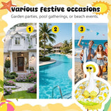 Bikini Porch Goose Outfits, 23" Goose Statue Bikini Lemon Costume Summer Porch Goose Outfits, Durable Hawaiian Goose Clothes with Sunglasses and Swim Ring, Outdoor Yard Patio Garden Decor