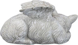 Design Toscano QL6080 Cat Angel Pet Memorial Grave Marker Tribute Statue, 10 Inches Wide, 5 Inches Deep, 5 Inches High, Antique Stone Finish