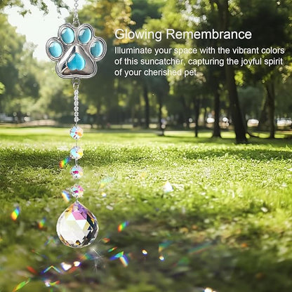 Dog Memorial Gifts for Loss of Dog, K9 Crystal Suncatcher Rainbow Maker Window Hanging Ornament for Pet Loss Sympathy Gift, Car Hanging Decoration, pet Christmas Ornament
