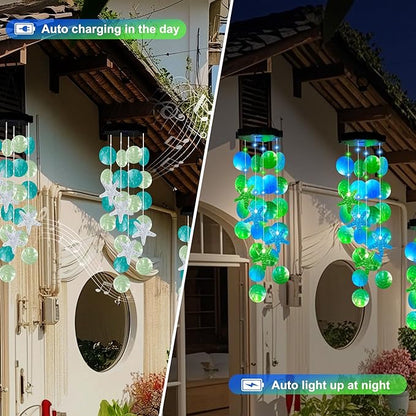 Mom Grandma Nana Gifts for Mothers Day Wind Chimes for Outside Garden, Birthday Gifts for Mom Grandma Handcrafted Capiz Shell Solar Wind Chimes Outdoor Memorial & Sympathy Gifts for Home Yard Decor