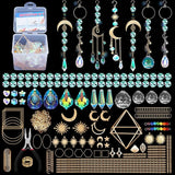 DIY Suncatcher Making Kits, 400 pcs Crystal Sun Catchers Crafts with Hooks Chains Pendants Rainbow Maker for Window Hanging Prism Indoor Outdoor Garden Party Decor