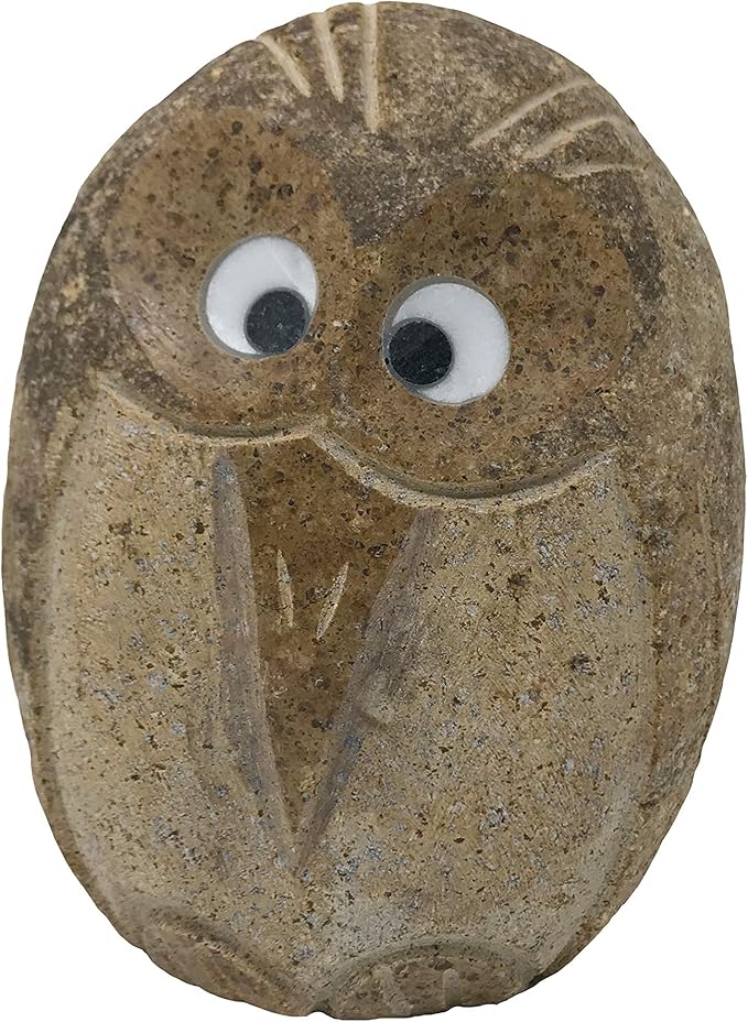 Stone Age Ceations 6" Natural Granite Hand Carved Bird