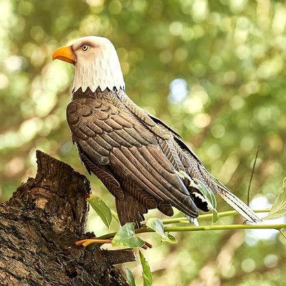 GUTE Bald Eagle Metal Garden Bird, Yard Sculpture Art- Large Statue Realistic Standing Decoy Pecker Bird - Outdoor Fall, Winter, Spring, Summer Decoration- Ornament Decor - Home & Sympathy Gifts