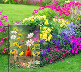 Spring Garden Flag Cardinal Floral 12x18 Inch Double Sided, Small Burlap Garden Yard Flags for Outside Outdoor House Spring Summer Decoration