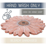 Magnolia Garden 12-Inch Antique Coral Daisy Decorative Stepping Stone – 3D Sculpted Resin Garden Walkway Tile – Weathered Terra Cotta Flower Outdoor Accent – Boho Chic Yard Decoration
