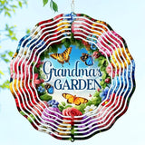 FLAGWIX Gifts for Grandma - Nana's Garden 3D Stainless Steel Metal Wind Spinners 12 in - Gardening Grandma Birthday Gifts for Women Nana Gigi, Grandmother Gift Ideas