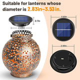 Replacement Solar Light Parts 2 Mode 2 Pack Warmwhite and RGB Color-Changing ,Solar Lights Replacement Top, Inserts for Lanterns, Waterproof DIY Outdoor Garden Patio Decor 3.53inch