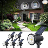 Solar Powered Spotlights Outdoor Waterproof Sunset Spot LED Lights Ultra Bright for Tree, Flag, Lawn, Statue, Pool, Garden, House, Wall, Yard, Path Outdoor Landscape Uplighting 6 Pack Cool White