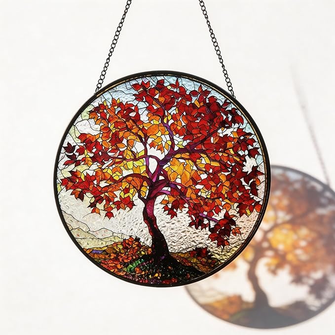 Stained Glass Window Hanging,suncatcher Stained Glass kit,Stained Glass Ornament, Garden suncatchers for Windows Hanging,Window Decor or Indoor,Gifts for Women, Lovers, Couple, Friends