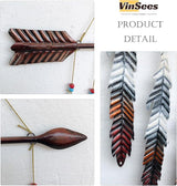 Metal Arrow & Feather Wall Art, Native American Indian Style Decor, Arrow Western Decor, Wind Chime Pendants, Thanksgiving Gift, American Indian Decoration