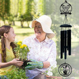 Personalized Wind Chime with Welcome Garden Sign, Custom Wind Chime for Mom Grandma