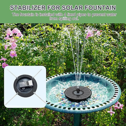Yzert Solar Fountain for Bird Bath Direct Sunlight High Efficiency 3.5W Glass Panel