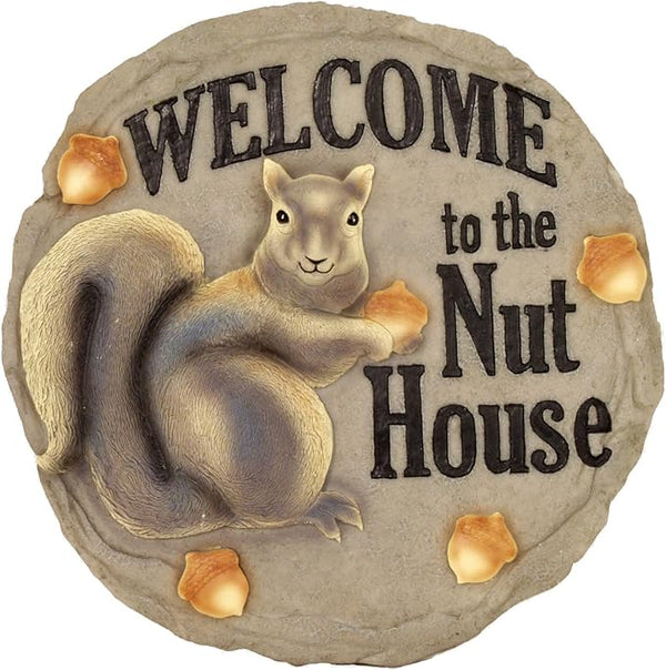Spoontiques - Garden Décor - Nut House Stepping Stone - Decorative Stone for Garden