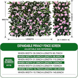 Expandable Fence Privacy Screen for Balcony Patio Outdoor,Decorative Faux Ivy Fencing Panel,Artificial Hedges