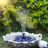 AISITIN 3.5W Solar Fountain Built-in 1800mAh Battery, Solar Bird Bath Fountains with 8 Nozzles, Solar Water Pump for Garden Birdbath Pool Fish Tank Pond and Outdoor (Purple)