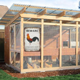 Beware Chicken Shit Everywhere Vintage Metal Sign Retro Wall Decor for Chicken Coop Farmhouse Wall Decor Funny Coop Garden Man Cave Farm Outdoor Decorations Chicken Coop Accessories 12x8 Inch