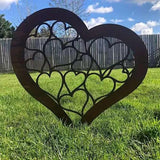 Rusty Stake Heart Statue Tree with Realistic Rusted Heart for Home and Garden Parterre Enhancement Yard Decoration
