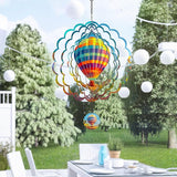 Hanging Decor Outdoor,Outdoor Garden Decor,Wind Spinners Outdoor Colorful Hot Air Balloon Hanging Decor,Ornaments Kinetic Yard Art, Valentine Gifts for Women,Family,Friends