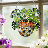 Stained Glass Sun Catchers Indoor Window, 8 in Suncatchers for Windows Hanging, Mother's Day Birthday Gifts for Women Men Mom Nana