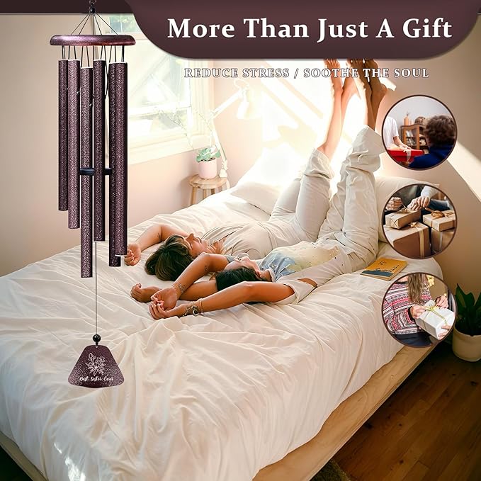 Sister Birthday Gifts, Mother Day Best Sisters Ever 32" Wind Chimes for Women, Birthday Gifts for Sister from Sisters, Christmas Graduation Presents for Bestie Sis, Funny Sis Best Friend