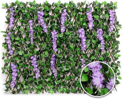 DOEWORKS Expandable Fence Privacy Screen for Balcony Patio Outdoor, 1PC Faux Ivy Fencing Panel for Backdrop Garden Backyard Home Decorations
