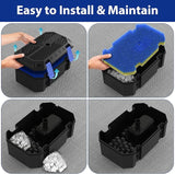 Pond Filter with Pump Fountain Kits | 850GPH Pond Filter with Pond Pump & Fountain Kit | 3 Spray Patterns | Water Feature | Koi Pond Filters for Outdoor Ponds 500-750 Gal