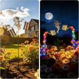 SRNPMIU Solar Watering Can Light - Solar Yard Decorations Outdoor,Garden Decor Lights for Yard,IP65 Waterproof Hanging Lantern Lights,Outside Garden Flower Bed Decor Light for Moms Birthday 2PCS