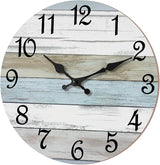 CHYLIN Wall Clock - 18 Inch Silent Non Ticking Wall Clocks Battery Operated, Larger Clock Decorative for Living Room, Kitchen (Blue)