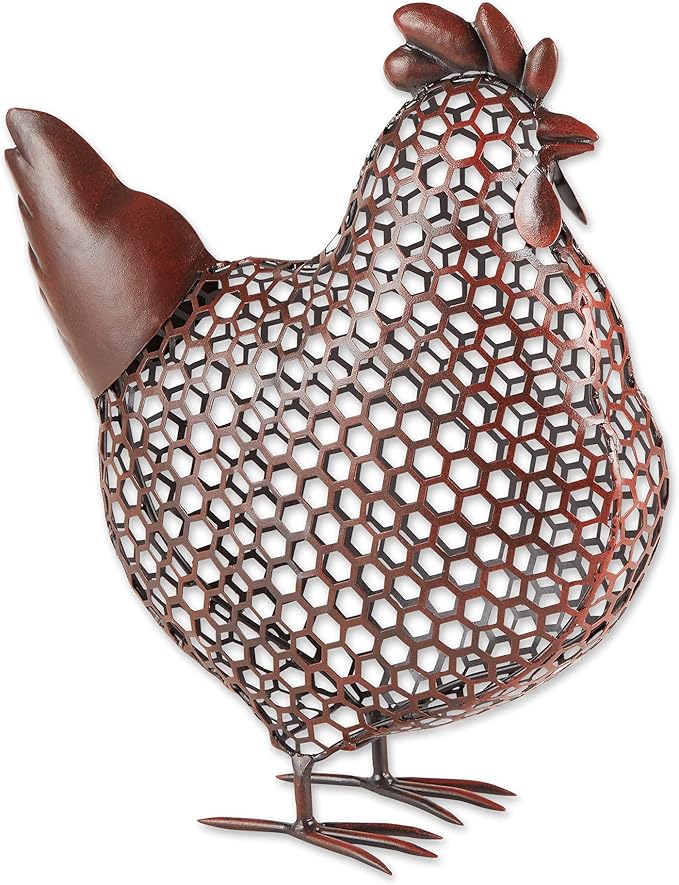 Accent Plus Chicken Wire Chicken Sculpture