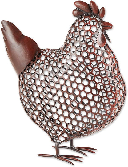 Accent Plus Chicken Wire Chicken Sculpture