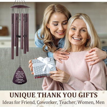 Thank You Gifts for Women Men, Tree of Life Wind Chimes 33.5", Teacher Appreciation Gifts, Thank You Gift for Friends Mentor Boss Teacher Nurse, Appreciation Gift for Coworker Women Men Volunteer