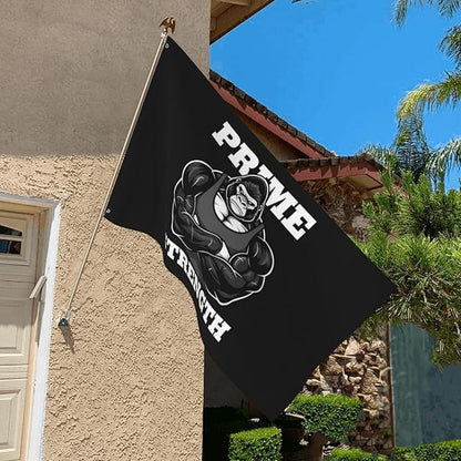 Gorilla Flag Outdoor Heavy Duty Gym Banner Double Sided 3x5 Ft Fitness Workout Flags with Brass Grommets for Room Decor, Bedroom, Garden, House Decoration