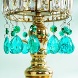 H&D HYALINE & DORA 3Inch Crystal Suncatcher Bauhinia Prisms Pendants 10Pcs Chandelier Crystals Replacement Hanging Sun Catcher Beads for DIY Arts Crafts Decor (Cyan Blue)