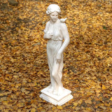 GENUINQ Outdoor Garden Statue Nymph Sculpture Goddess of Greek Mythology Roman Style Outdoor Patio Yard Lawn Porch Decor 32 Inch Ivory