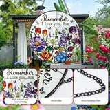 Rngmsi Stained Glass Window Hanging, 7.8″ Sun Catchers Gifts for Mom with Hook Indoor Window Decor, Suncatchers Hanging Ornaments Home Gardening Art Presents for Mom from Daughter Son