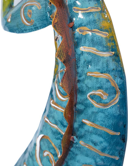Deco 79 Metal Lizard Home Wall Decor Indoor Outdoor Wall Sculpture, Wall Art 15" x 5" x 29", Multi Colored