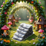 Jinshining Straight Stone Stairs Miniature Fairy Garden Accessories,Miniature Pond Lawn Ornament Figurines, Mini Lighthouse Water Well Bridge Figurines, Micro Landscape Ornaments for Garden DIY Kit