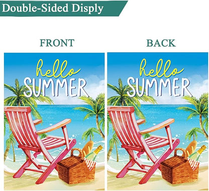 Seasonal Garden Flags Set of 12-Double Sided 12 x 18 Inch Outside Yard Flags, Small Flags for Outside, Holiday Garden Flags for All Seasons, Spring Easter Summer 4th of July Outdoor Flags