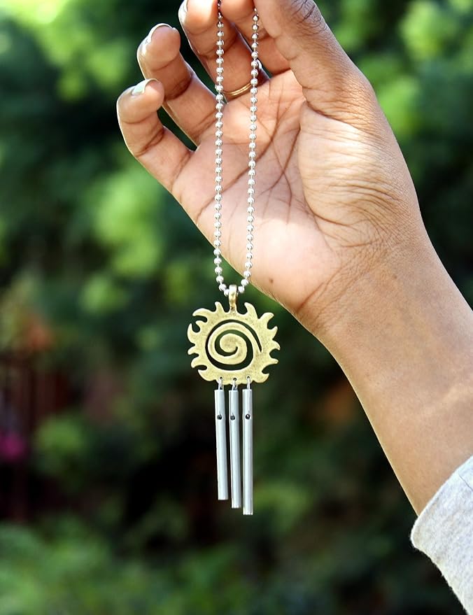Jacob's Musical Car Charm, Sun Spiral Eclipse, Mini Wind Chime