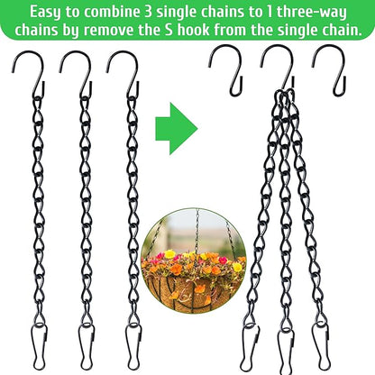VRSS Hanging Chains for Hanging Planter Basket Bird Feeder Lanterns Ornaments Wind Chimes Billboards DIY Crafts (9.5 inch 10pcs)