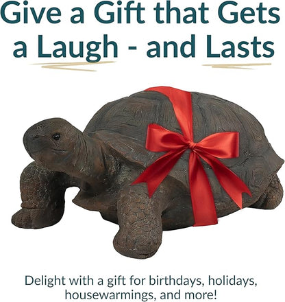 Sunnydaze Todd the Garden Turtle Statue - Turtle Garden Decor for Yard, Lawn, Patio Décor – 30" x 15" Durable Poly-Concrete - Gift Idea