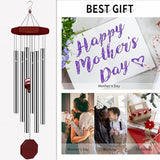Wind Chimes for Outside, Wind Chimes Outdoor Deep Tone with 6 Metal Tubes and Hook, Memorial Windchimes Home Outdoor Decor for Garden, Patio, Yard